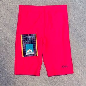 80s 90s Neon Pink Dolphin Bike Shorts NWT